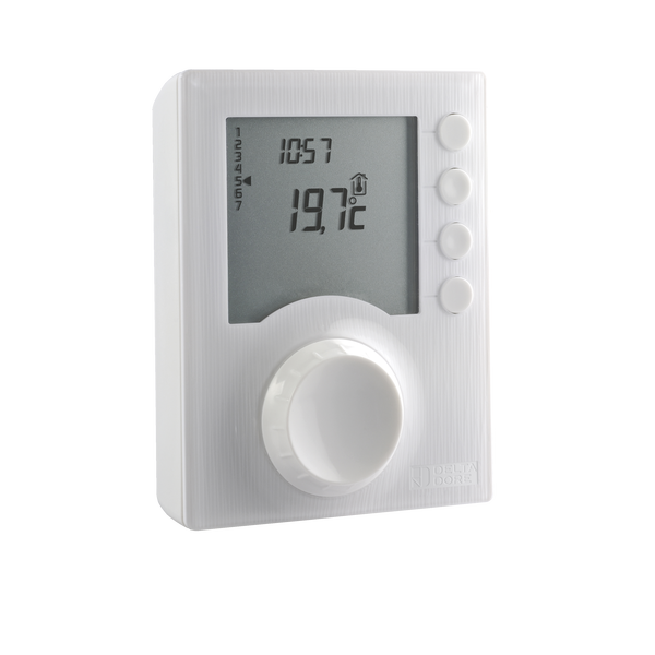 Thermostat programmable filaire pour chaudière ou PAC non réversible piles  TYBOX 117 DELTA DORE 6053005