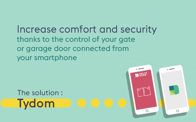 Delta Dore lets you manage your gate or garage door with your telephone.